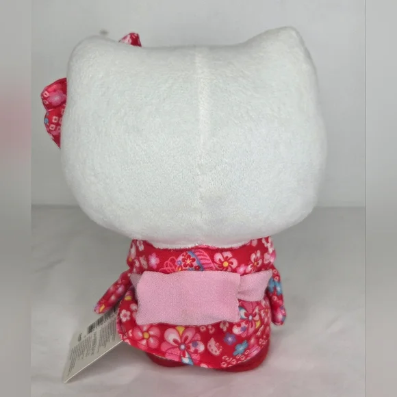 Sanrio- Hello Kitty White Plush Toy With A Bow - Picture 3 of 7